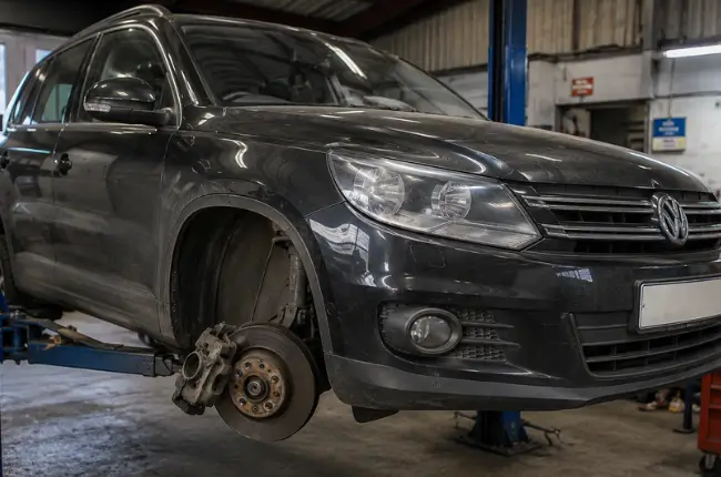Before brake pad replacement service in Birmingham