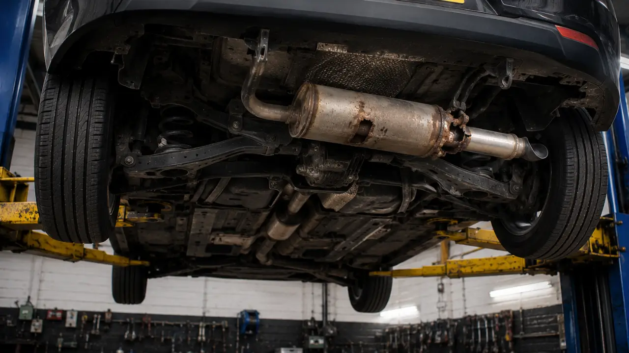 Before exhaust leak repair in Birmingham
